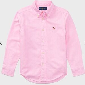 Boys Ralph Lauren Polo Oxford Button Down Pink Size L 14/16